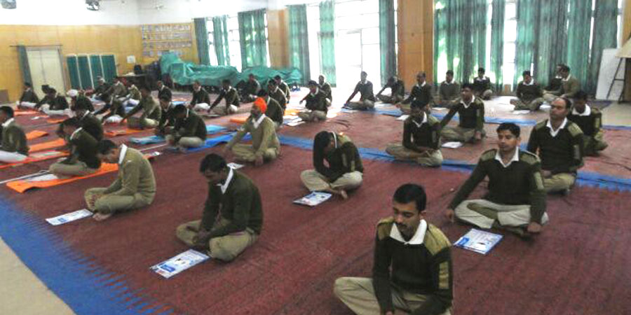 Meditation session organized for C.R.P.F Battalion Chandigarh on February,2016