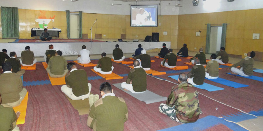Meditation session organized for C.R.P.F Battalion Chandigarh on February,2016