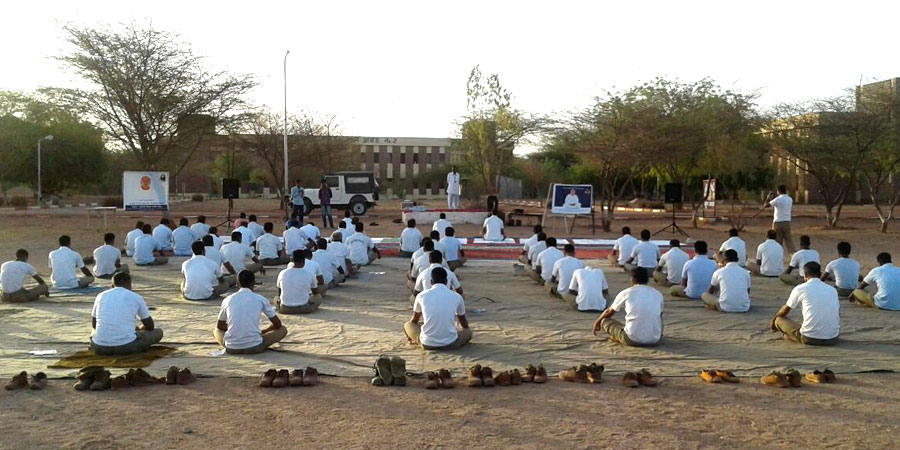 Meditation session organized for BSF Batallion, Pokharan, Jaisalmer in June'2016