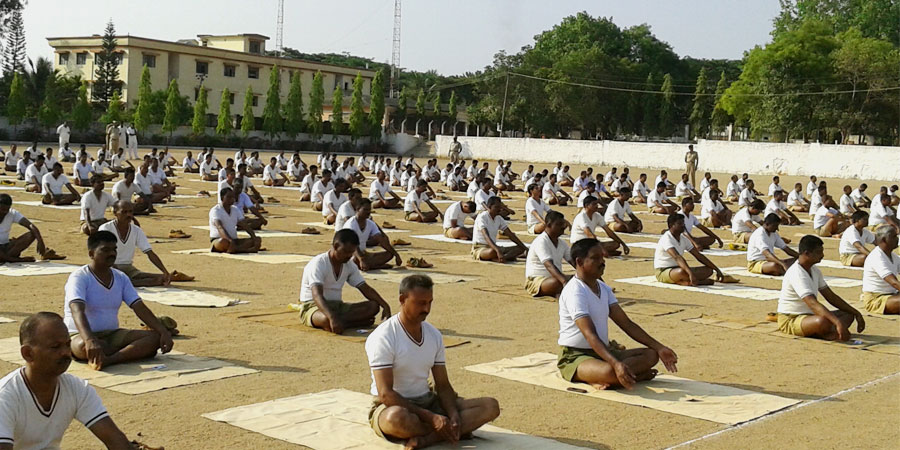 Meditation session organized for Police Force Shimoga, Karnataka in May'2015