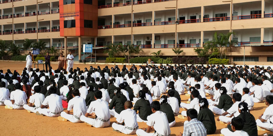 AVSK Activities organized in Swmai Vivekananda High School, Chandapura, Bengaluru on July'2014